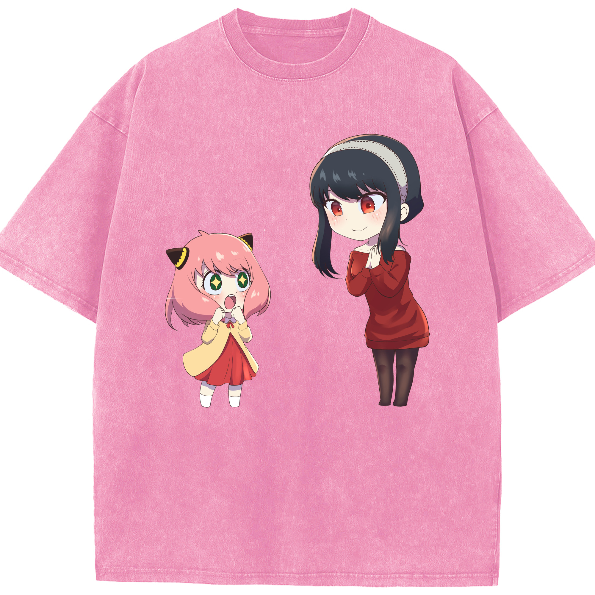 （画像用） SPY×FAMILY间谍家家酒 綿100% ヴィンテージ風 半袖Tシャツ（フロントプリント）